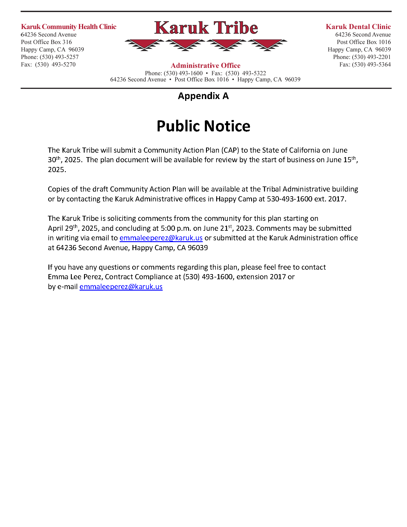 CAP Public Notice 2025