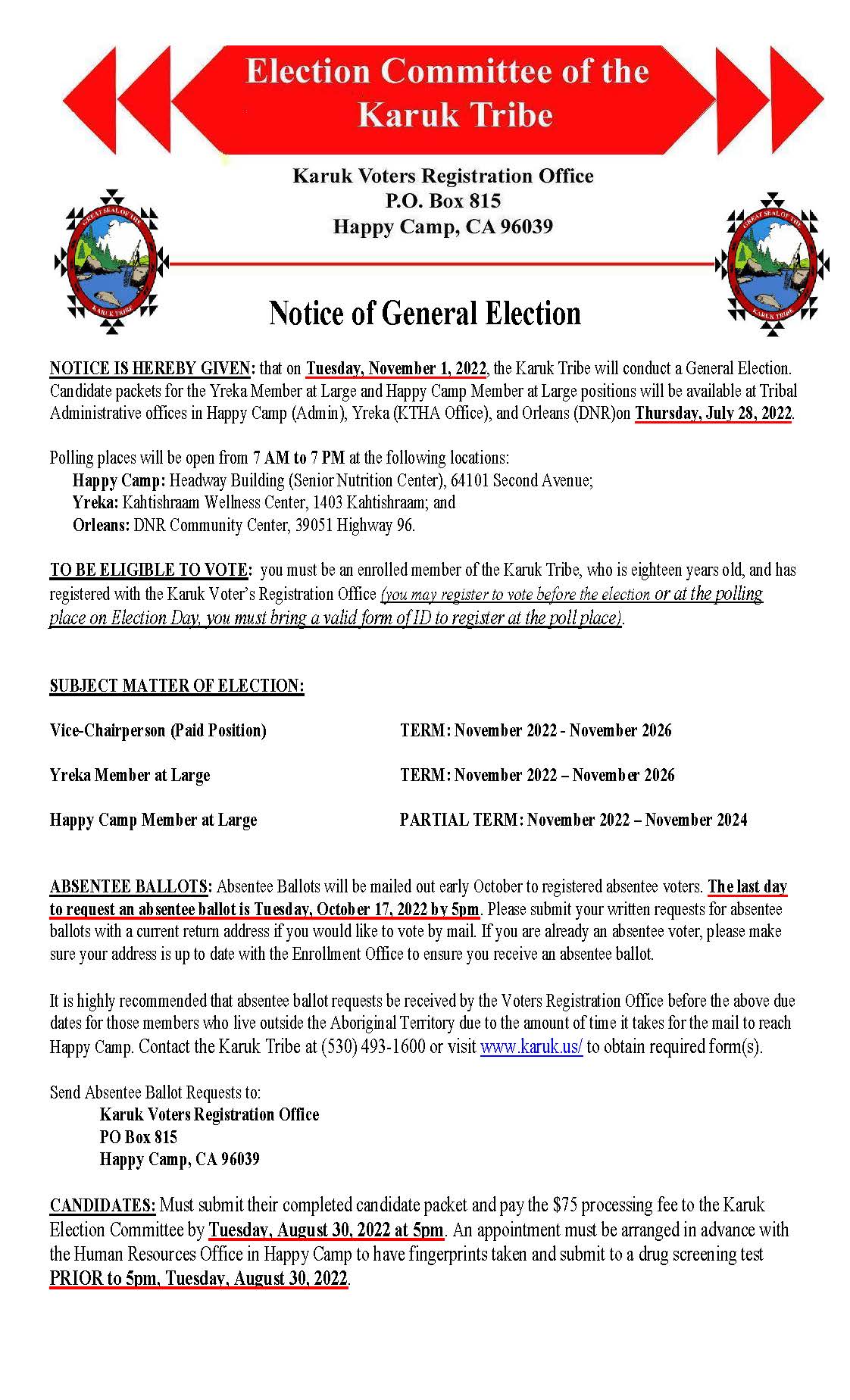 2022 Notice of General Election flyer 7.27.22 MS